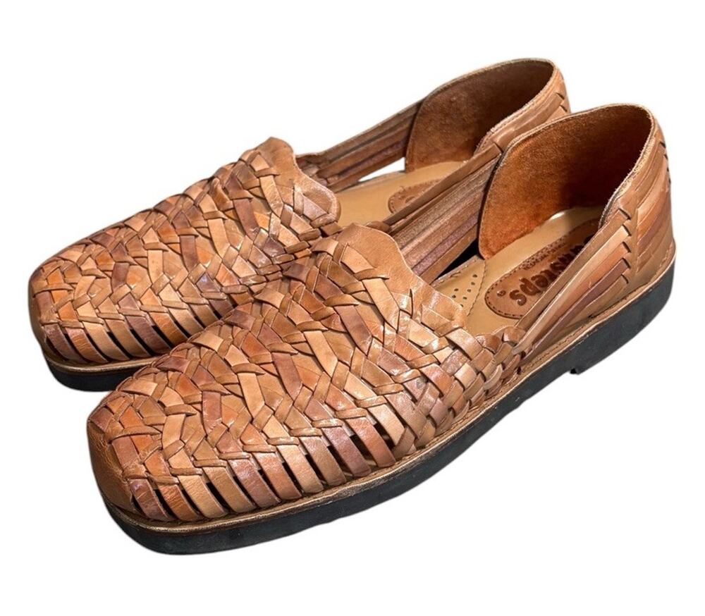 Sunsteps Men’s Woven Leather Huarache Sandals Size 9.5 Coastal Beach Resort